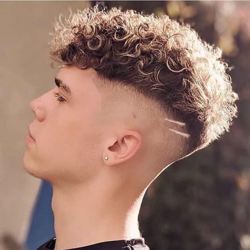 Men's Curly Hair Short Back And Sides