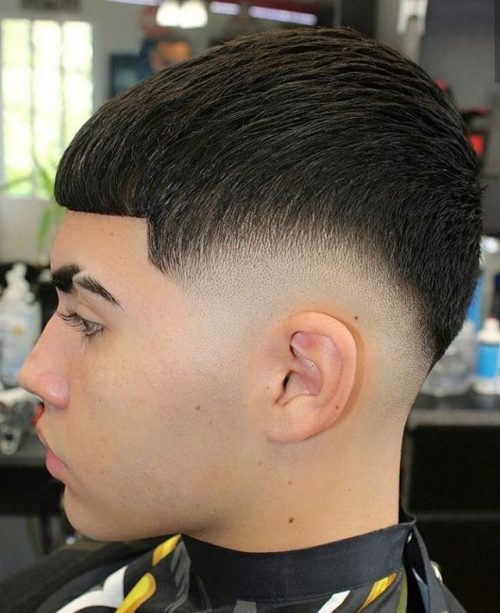 Men's Drop Fade Haircut For Short Hair