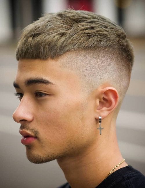 Most Popular Hairstyles For Asian Men Clean Taper Fade With Straight Top
