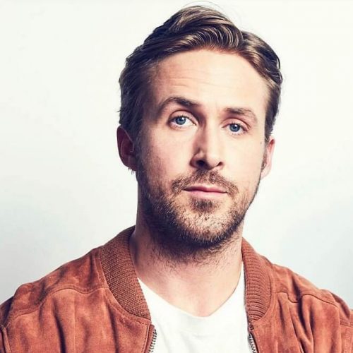 Ryan Gosling Side Part Wavy Hairstyle