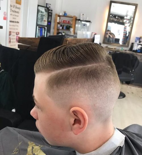 Skin Fade With Hard Part