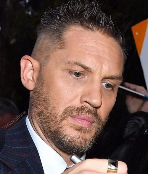 Tom Hardy Spike Straight Hair Faded Sides