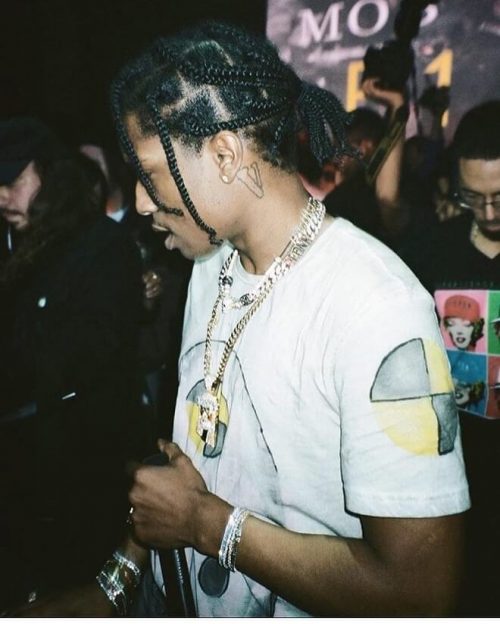 Top 25 Best Asap Rocky Braided Hairtyle Asap Rocky Braids Style For Men Braids Pulled Back In A Bun