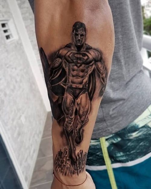 Top 35 Best Superman Tattoo Designs For Men In 2020 Awesome Superman Ideas Justice League Tattoo