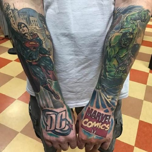 Top 35 Best Superman Tattoo Designs For Men In 2020 Awesome Superman Ideas Superman And Hulk Tattoo