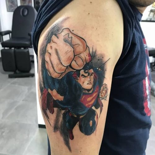 Top 35 Best Superman Tattoo Designs For Men In 2020 Awesome Superman Ideas Upper Arm Tattoo