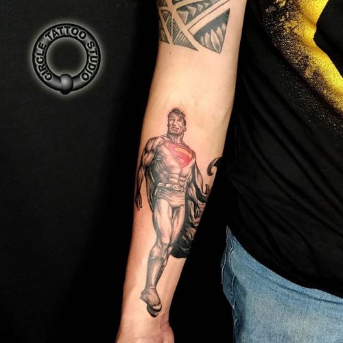 Superman Forearm Tattoo Top 35 Best Superman Tattoo Designs For Men In 2020 Awesome Superman Ideas
