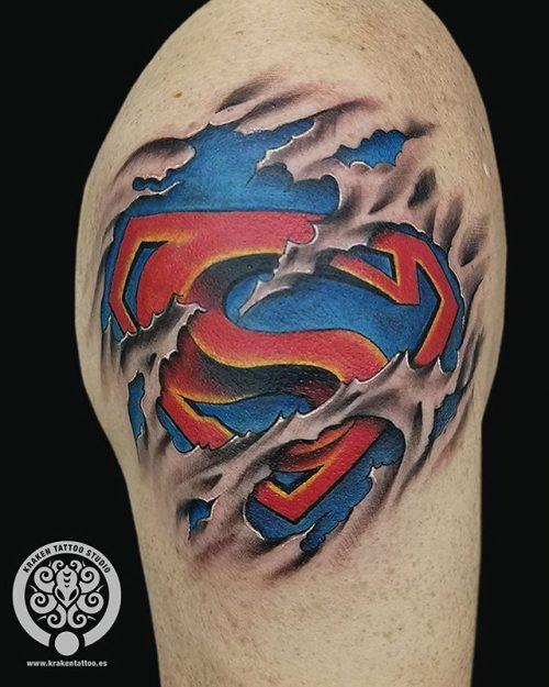Superman Logo Tattoo Design