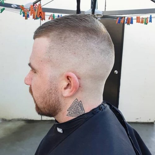 25 Butch Cut Hairstyles For Men Side Swept Crew Cut