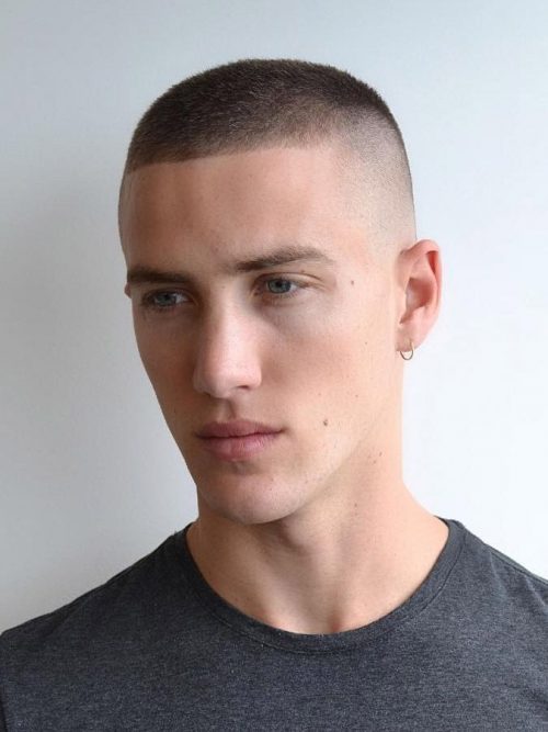 25 Butch Cut Hairstyles For Men Temple Fade With Buzz Cut