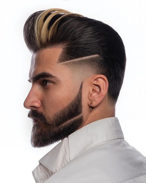 25 Edgy Hairstyles For Guys Best Men's Edgy Haircuts 2020 Pompadour With Highlight