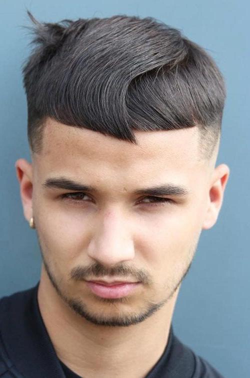 30 Best Men's Angular Fringe Haircuts 2020 Angular Fringe Hairstyles For Men Forward Combed French Crop