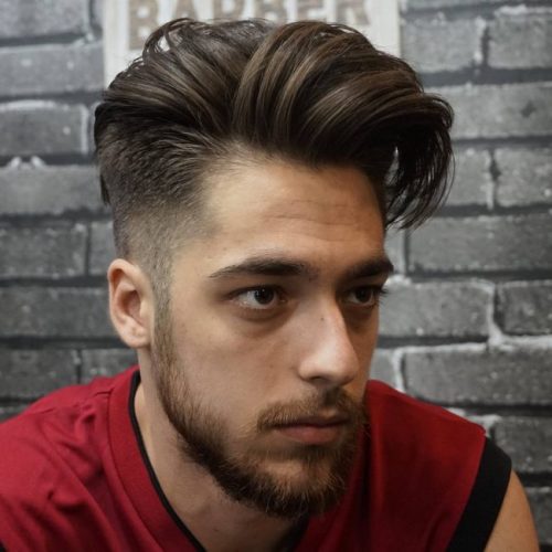30 Best Men's Side Swept Undercut Hairstyles Classy Feathered Coiffure