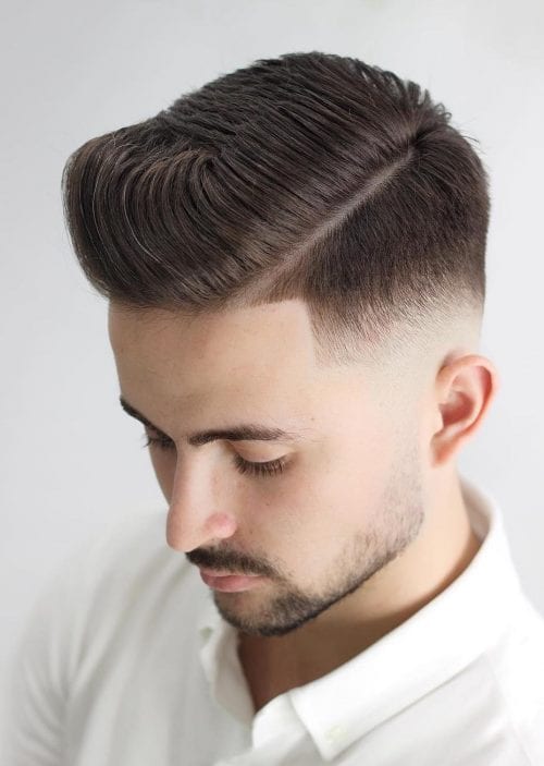 30 Best Men's Side Swept Undercut Hairstyles Drop Low Fade With Side Parted Side Swept