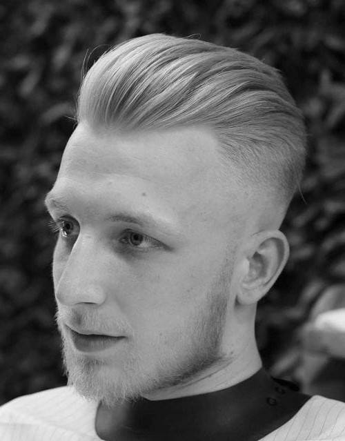40 Best Men's Hairstyles For Thin Hair And Receding Hairlines Natural Blond Hair Slicked Back With Pomp