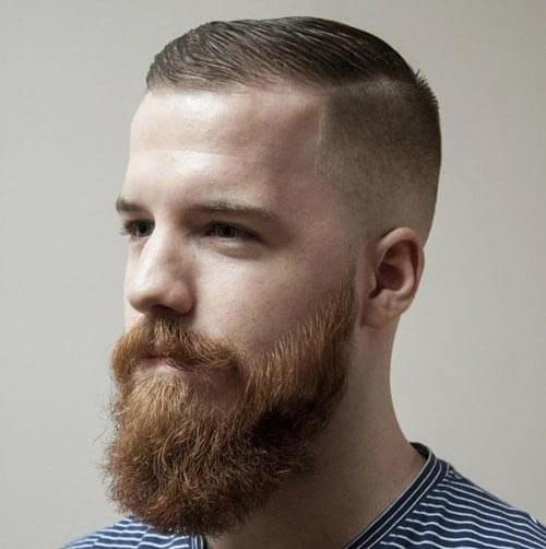 Best Butch Haricuts For Guys Comb Over Butch Cut With Beard