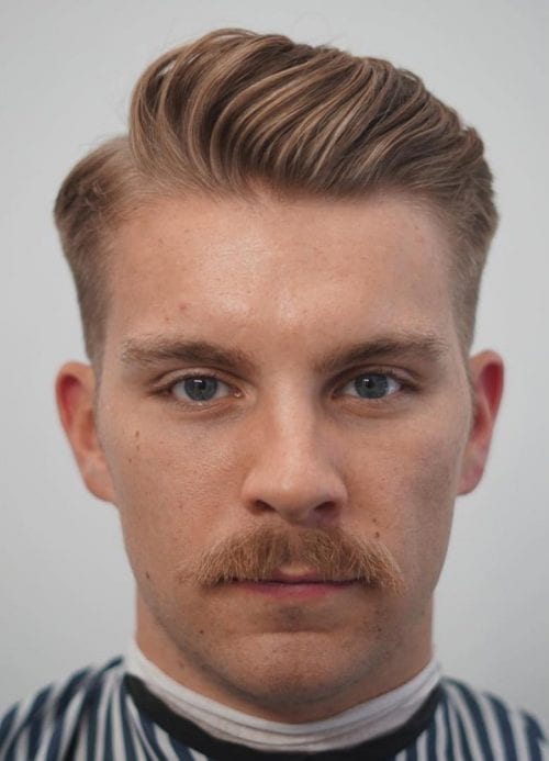 Classic Tapered Blonde Hair Men's Short Classic Business Haircut