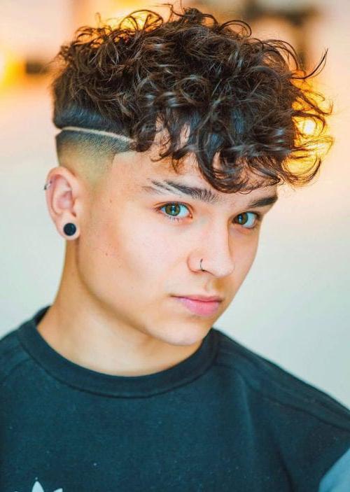 Crop Top Fade Haircut For Summer 2020 Men's Hairstyle Curly Top With Shaved Taper Fade