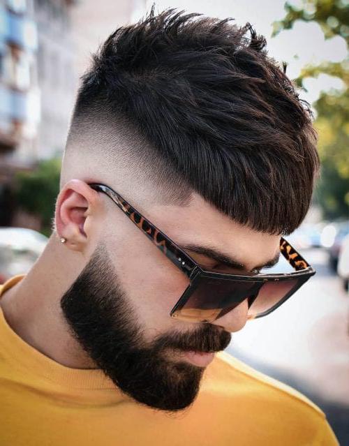 Crop Top Fade Haircut For Summer 2020 Men's Hairstyle High Faded Crop Top + Beard