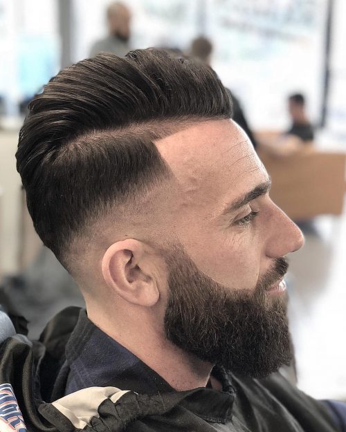 Latest Gentlemen Hairstyles 2020 Low Bald Fade With Pompadour Style