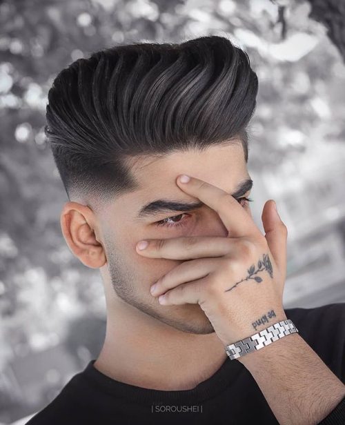 Side Wavy Hairstyle Popular Men's Line Up Haircuts