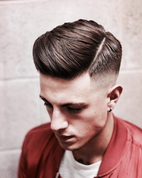 Sleek Side Part With Drop Fade
