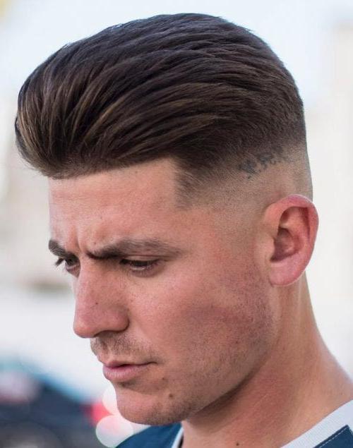 Slicked Back Hair With Skin Fade + Line Up