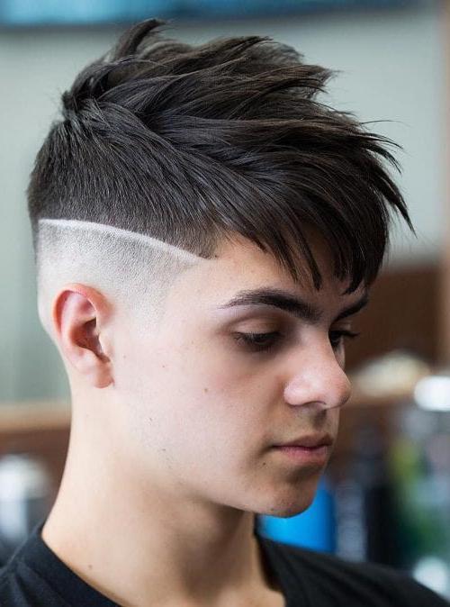 Textured Fringes Spiky Top With Disconnected Skin Fade