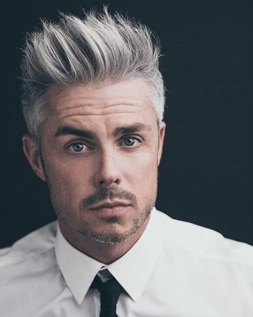 White Hair Textured Brush Up 30 Men's Elegant Hairstyles 2020 Elegant Haircuts For Men