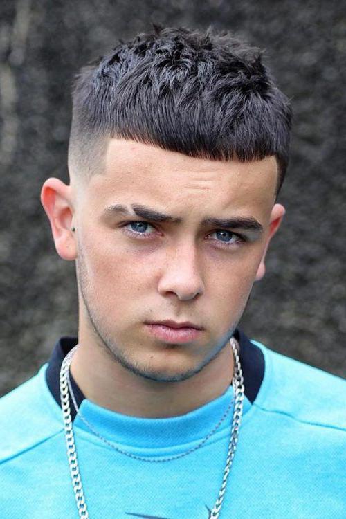 Fringe Bangs Haircut For Young Men
