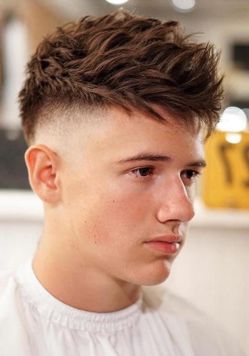 Texture Fringed Drop Fade Crop Top Fade Haircut For Summer 2020 Men's Hairstyle