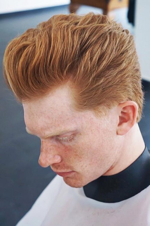 30 Men's Red Color Hairstyles Medium Length Ginger Hair