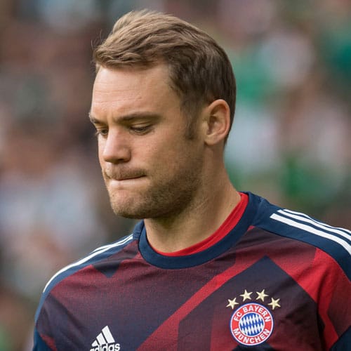 40+ Best Football Players Haircuts Soccer Hairstyles For Guys Manuel Neuer + Natural Brushed Back Hair