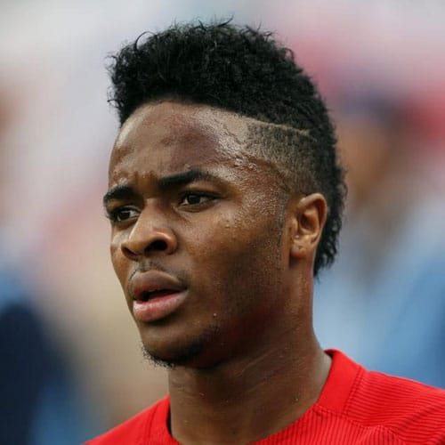 40+ Best Football Players Haircuts Soccer Hairstyles For Guys Raheem Sterling + Burst Fade Mohawk + Part