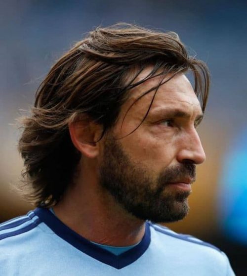 40+ Best Football Players Haircuts Soccer Hairstyles For Guys Mid Length Crop – Andrea Pirlo