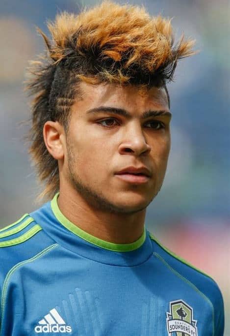 40+ Best Football Players Haircuts Soccer Hairstyles For Guys Ombre Fauxhawk – Leroy Sane