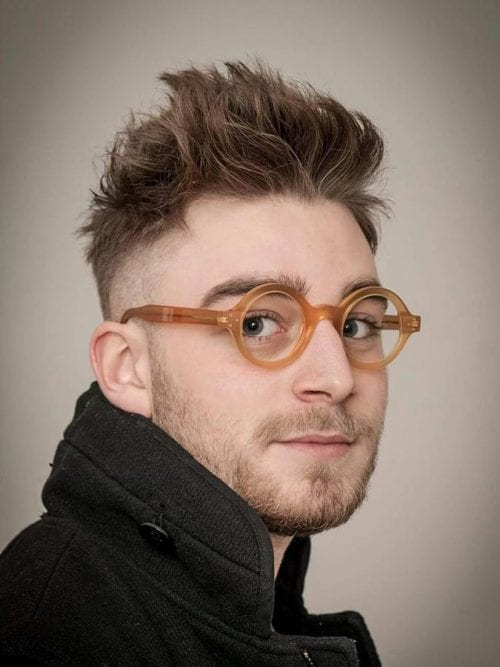 50+ Best Haircuts For Men With Glasses Brush Up Skin Fade And Glasses