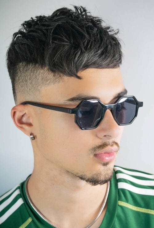50+ Best Haircuts For Men With Glasses Shorter Sides With Drop Undercut