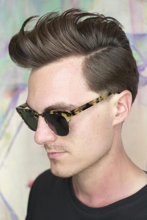 50+ Best Haircuts For Men With Glasses Side Turned Classic Thin Hair