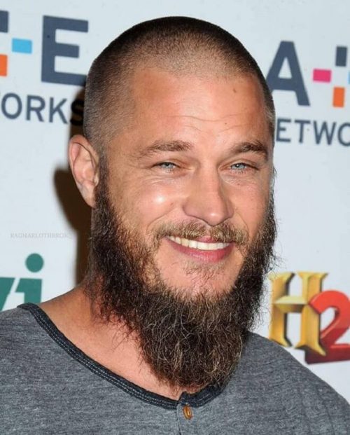 Ragnar Lothbrok Haircut Style Buzz Cut With Long Beard