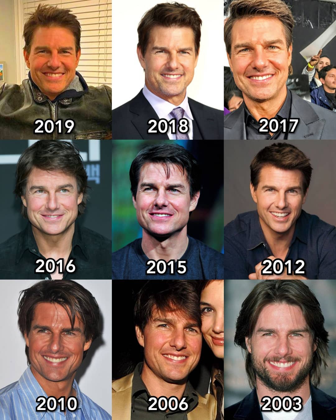 Tom Cruise Haircut From 2003 To 2019