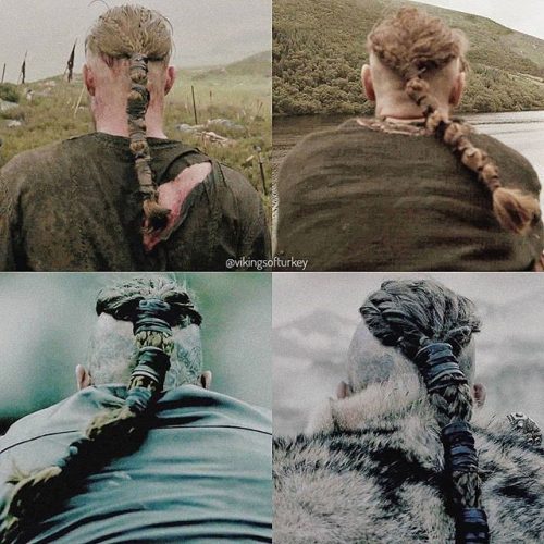 Men‘s Viking Ponytail Ragnar Lothbrok Haircut Style