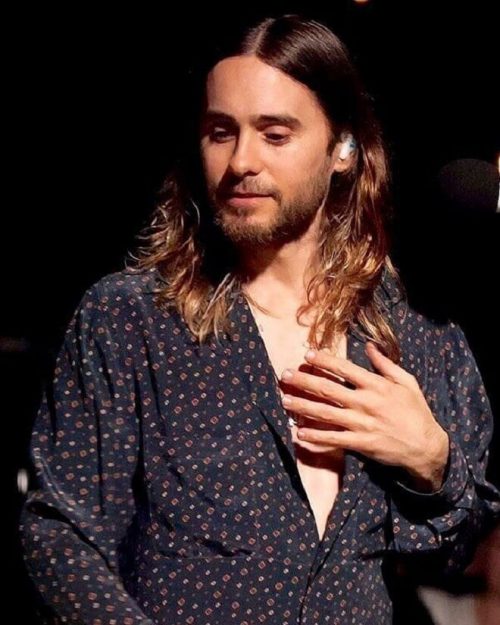 Jared Leto Hairstyles Center Parted Long Hair