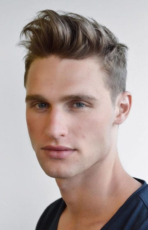 30 Best Hairstyles For Guys With Big Forehead Side Swept Quiff