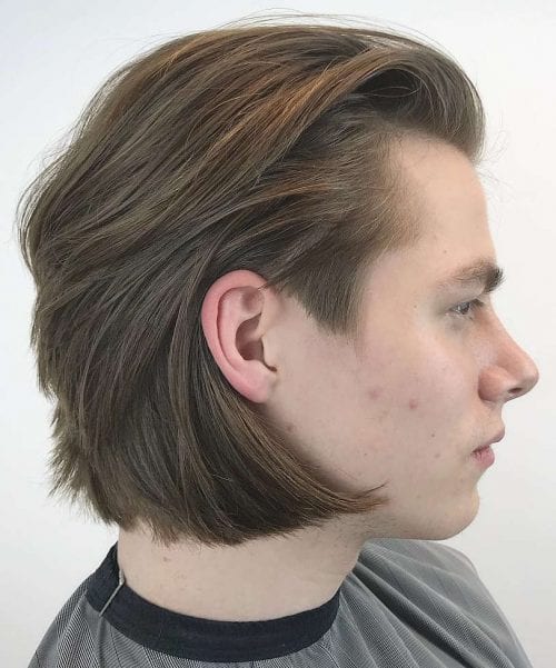 90s Inspired Me's Hairstyle Shaped Tuck The Ear Tuck Hairstyle Men's Haircut Tucked Behind The Ear