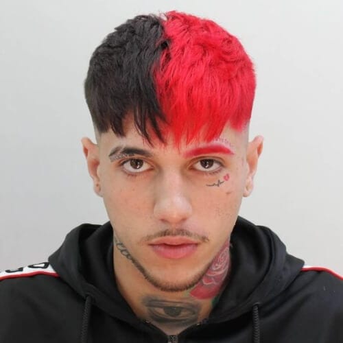 Black And Red Hair Color Mix For Men Best Hair Dyes For Men Mens Hair Color Trends 2021 Colorful Hairstyle Ideas For Men