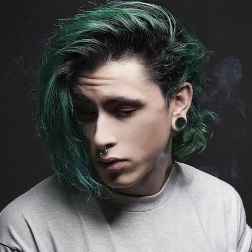 Forest Green Mens Hair Color Best Hair Dyes For Men Mens Hair Color Trends 2021 Colorful Hairstyle Ideas For Men