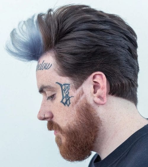 Quiff Hairstyles Sky Blue Front Dye