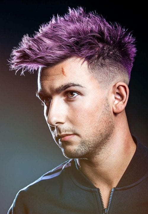 Bright Purple Hair Best Hair Dyes For Men Mens Hair Color Trends 2021 Colorful Hairstyle Ideas For Men
