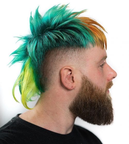 Eye Catching Style Multicolored Hair Best Hair Dyes For Men Mens Hair Color Trends 2021 Colorful Hairstyle Ideas For Men